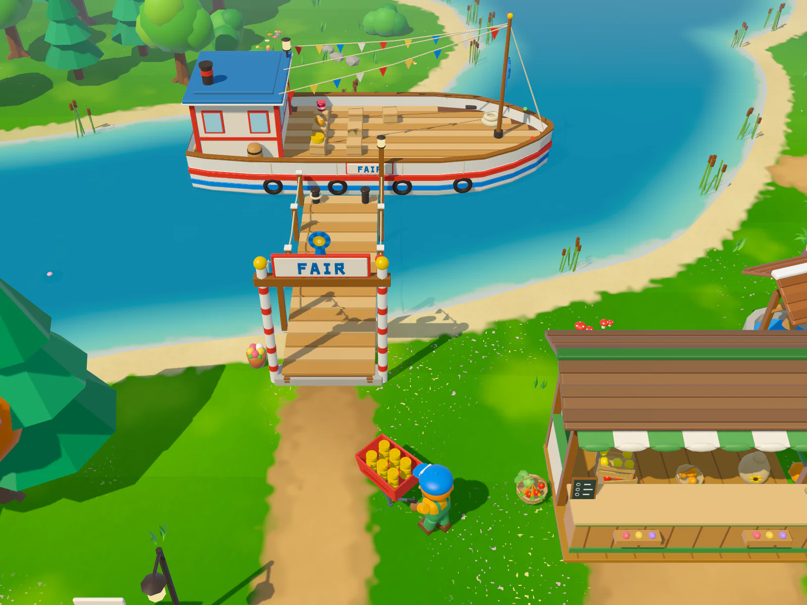 The Fair's boat waiting at the jetty